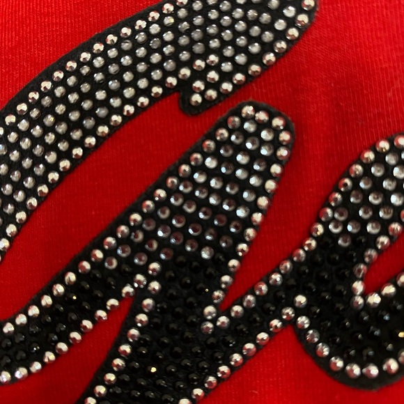 Guess Women's Red V-Neck Top Size Large - Picture 3 of 10